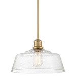 Jennifer Pendant - Natural Brass / Clear Water