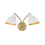 Kelly Wall Sconce - Natural Brass / White