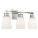 Taylor Bathroom Vanity Light - Brushed Nickel / Milk