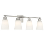 Taylor Bathroom Vanity Light - Brushed Nickel / Milk