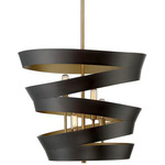Teresa Pendant - Matte Black / Gold