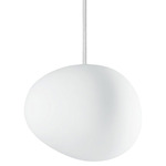 Gregg Glass Pendant - White / White