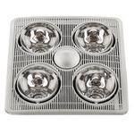 A716B Exhaust Fan with Heater and Light - Satin Nickel