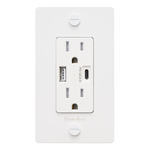Buster + Punch Complete Metal USB-A+C Duplex Outlet - White