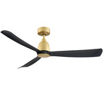 Kute Smart Ceiling Fan - Brushed Satin Brass / Black