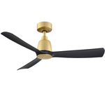 Kute Smart Ceiling Fan - Brushed Satin Brass / Black