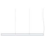 Duplo Linear Up and Downlight Pendant - Matte White / Opal