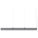 Duplo Linear Up and Downlight Pendant - Matte Black / Opal