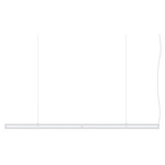 Duplo Linear Up and Downlight Pendant - Matte White / Opal