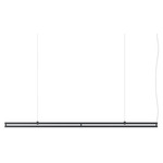 Duplo Linear Up and Downlight Pendant - Matte Black / Opal