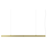 Duplo Linear Up and Downlight Pendant - Brass / Opal