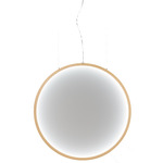 Luna Vertical Pendant - Brass / Opal