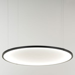 Luna Horizontal Pendant - Matte Black / Opal