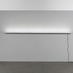 Ritmo Linear Uplight Plug-in Wall Sconce - Matte Black / Opal