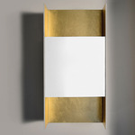 You Up and Down Wall Sconce - Gold Leaf / Matte White