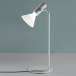 Pin Tall Table Lamp - Matte White / White