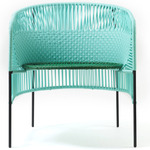 Caribe Lounge Chair - Black / Turquoise/ Emerald Green