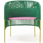 Caribe Lounge Chair - Curry Yellow / Emerald Green / Bubblegum Rose