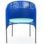 Caribe Dining Chair - Black / Single Blue/ Turquoise