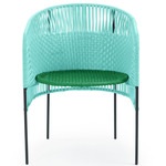 Caribe Dining Chair - Black / Turquoise / Emerald Green