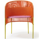 Caribe Dining Chair - Curry Yellow / Orange/ Bubblegum Rose