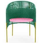 Caribe Dining Chair - Curry Yellow / Emerald Green/Bubblegum Rose