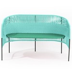 Caribe Bench - Black / Turquoise/ Emerald Green