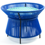 Caribe Basket Table - Black / Single Blue/ Turquoise