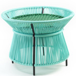 Caribe Basket Table - Black / Turquoise/ Emerald Green