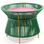 Caribe Basket Table - Curry Yellow / Emerald Green / Bubblegum Rose