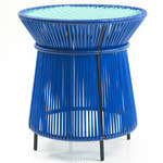Caribe Side Table - Black / Single Blue / Turquoise