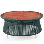 Caribe Chic Side Table - Black / Moss Green / Copper
