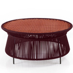 Caribe Chic Side Table - Black / Black Red/ Copper