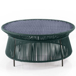 Caribe Chic Side Table - Black / Moss Green/ Dark Blue