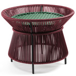 Caribe Chic Basket Table - Black / Black Red / Moss Green