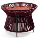 Caribe Chic Basket Table - Black / Black Red/ Copper