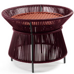 Caribe Chic Basket Table - Black / Black Red / Copper