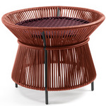 Caribe Chic Basket Table - Black / Copper / Black Red