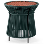 Caribe Chic Side Table - Black / Moss Green / Copper