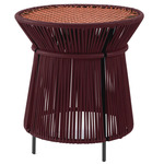 Caribe Chic Side Table - Black / Black Red/ Copper