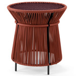 Caribe Chic Side Table - Black / Copper / Black Red
