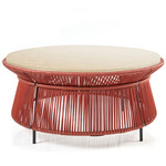 Caribe Chic Marble Side Table - Copper Black Finish / Cream Marble Top