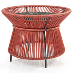 Caribe Chic Marble Basket Table - Copper Black Finish / Black Marble Top
