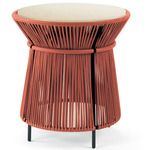 Caribe Chic Marble Side Table - Copper Black Finish / Cream Marble Top