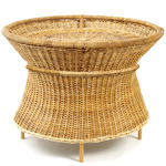 Caribe Natural Basket Table - Yellow / Natural