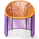 Cartagenas Lounge Chair - Black / Lilac/ Honey Yellow