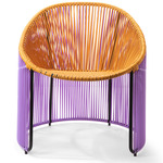 Cartagenas Lounge Chair - Black / Lilac/ Honey Yellow