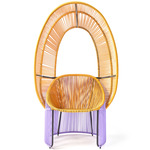 Cartagenas Reina Chair - Black / Lilac/ Honey Yellow