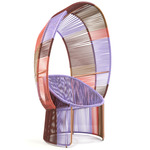 Cartagenas Reina Cocoon Chair - Lilac/ Caramel Brown/ Red Ochre