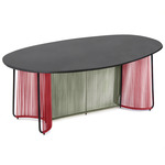 Cartagenas Metal Dining Table - Purple / Olive Green / Black